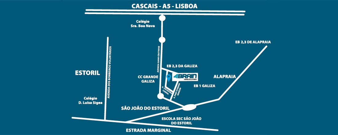 Mapa da 4Brain Estoril, Sao Joao do Estoril, Alapraia, Areias