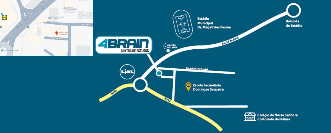 Mapa da 4brain Leiria